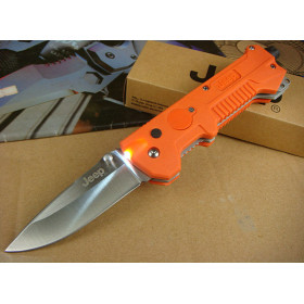 Orange Version Jeep 357A Rescue Knife with LED flashlight UDTEK00679